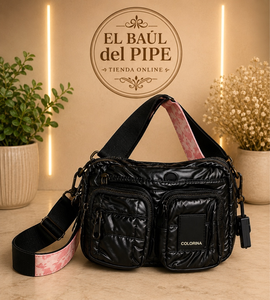 Cartera Colorina Negra – Elegancia y funcionalidad en un solo diseño