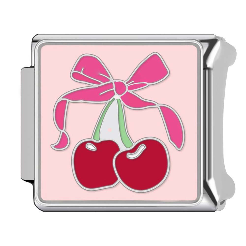 Charm Cerezas con moño