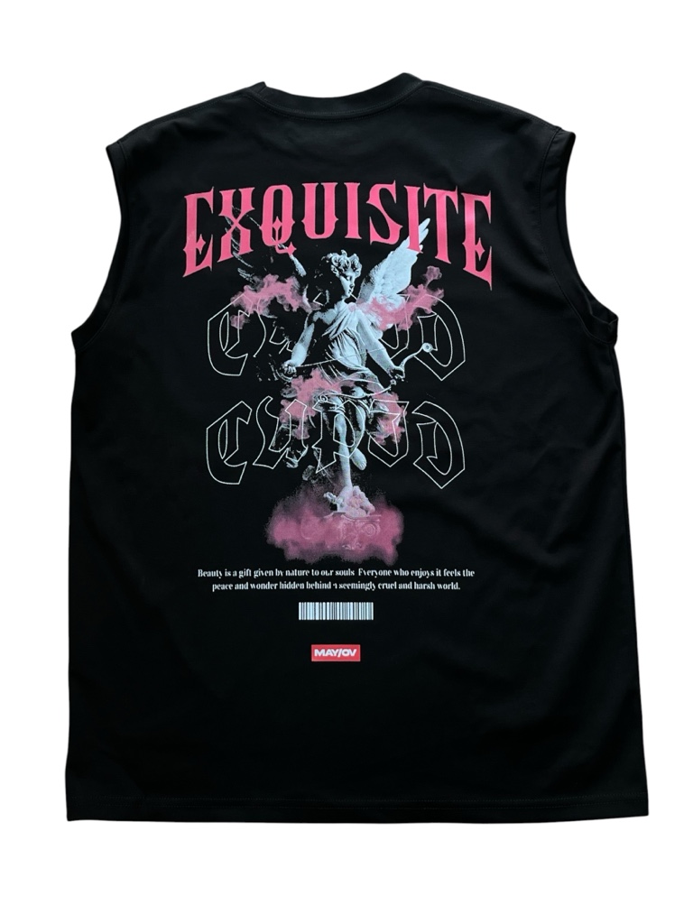 Mayov camiseta negra estampada