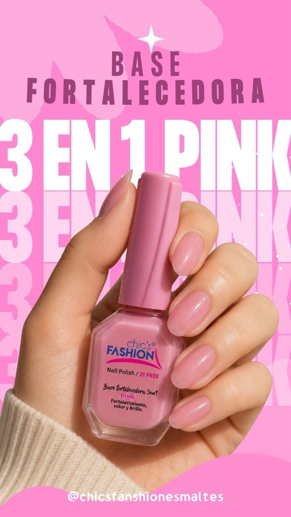 base fortalecedora 3en1 fashion pink