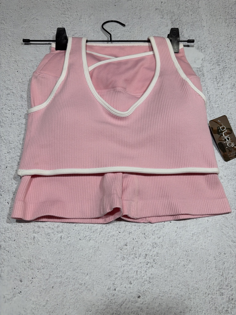 Conjunto sin push up rosa L-XL