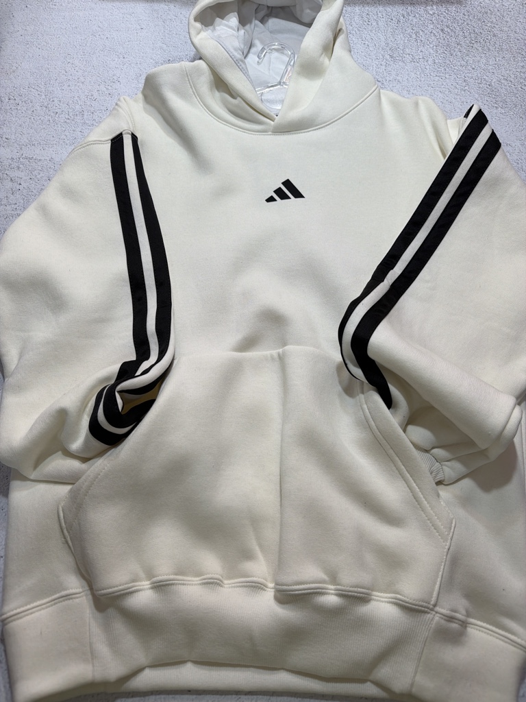 Buzo Adidas con friza blanco L