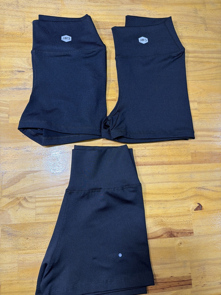Calza cortas negra lisas talle 1