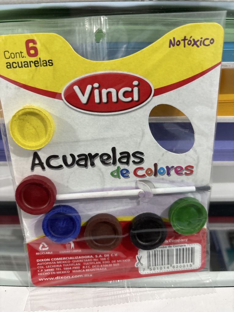 Acuarelas Vinci 6 colores