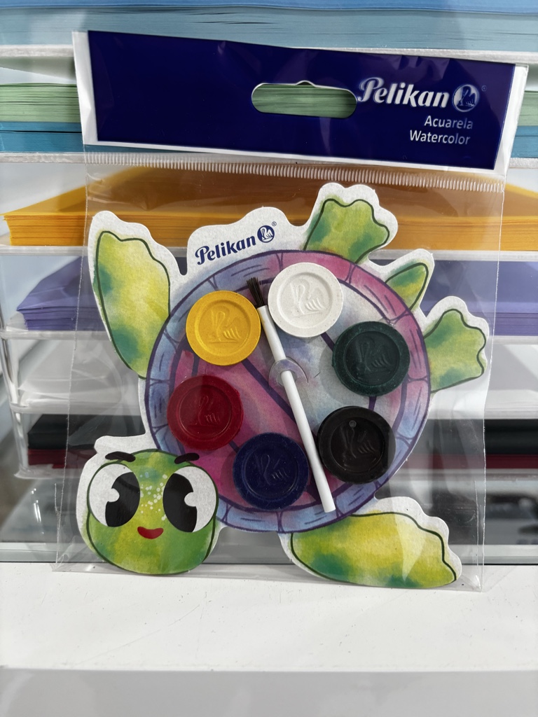 Acuarela pelikan tortuga