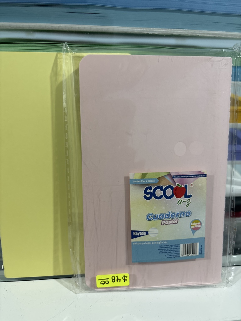 Cuaderno mini scool pastel