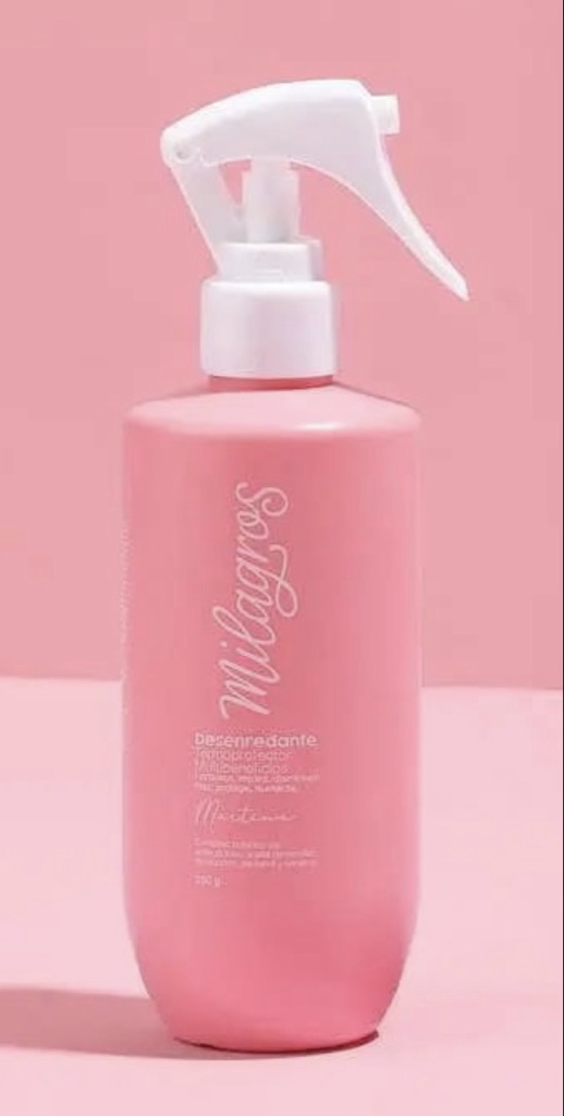 Miliagros desenredante y Termoprotector rosa