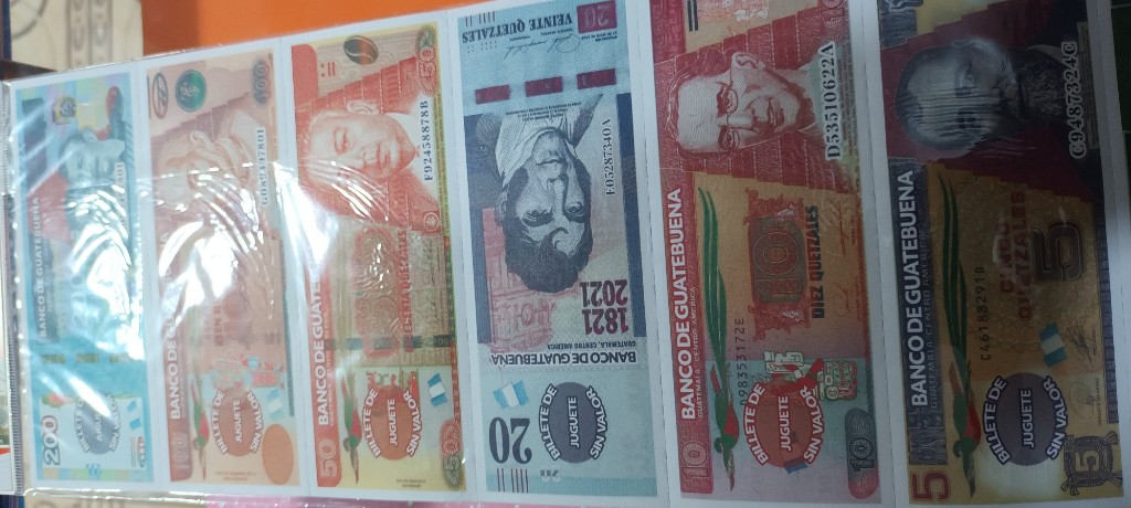 BILLETES EDUCATIVOS 15 CM DE PAPEL, PAQUETE 4 TIRAS