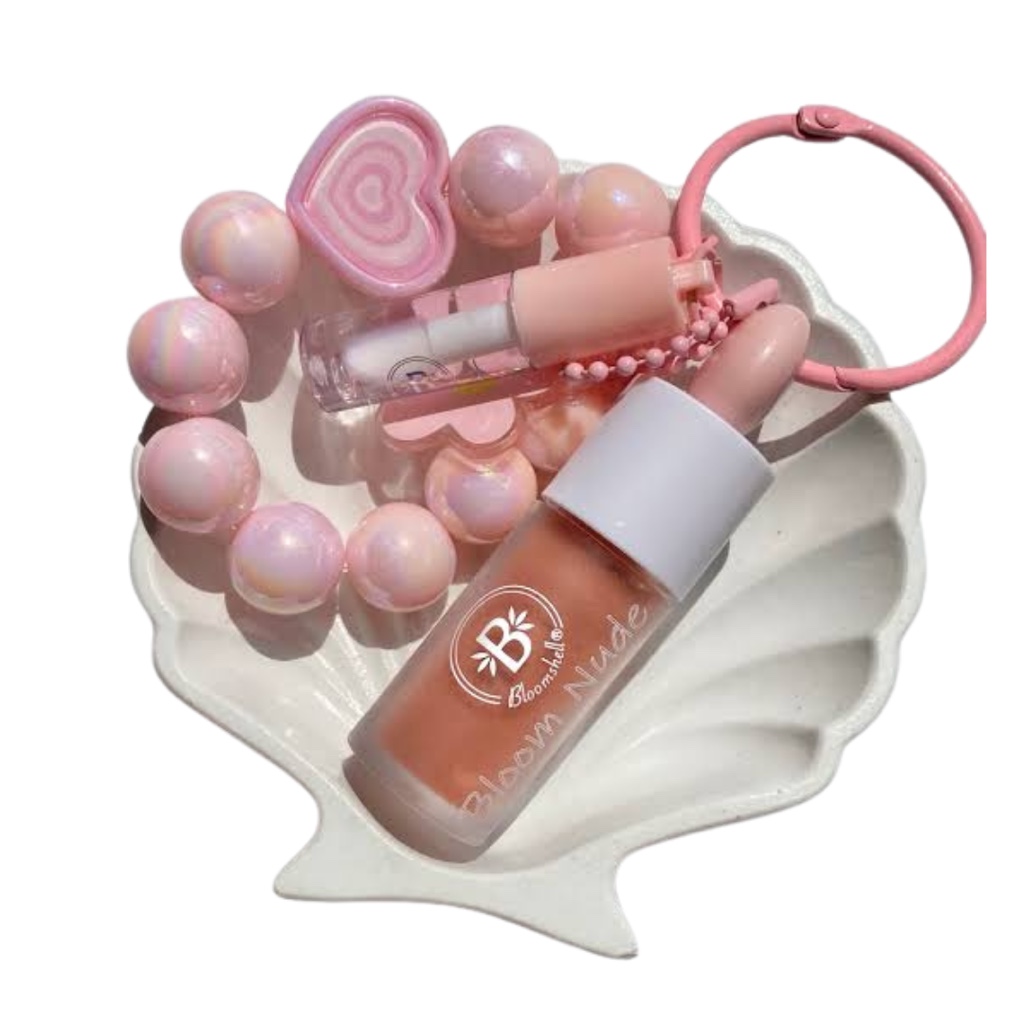 Llavero Nude + Mini Gloss Hidratante Bloomshell
