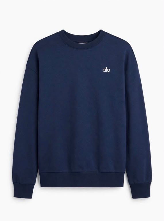 ALO Jersey de cuello redondo Accolade Navy