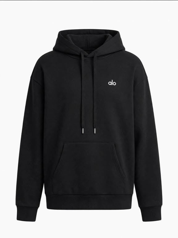 ALO Sudadera con capucha Accolade con cremallera completa Black