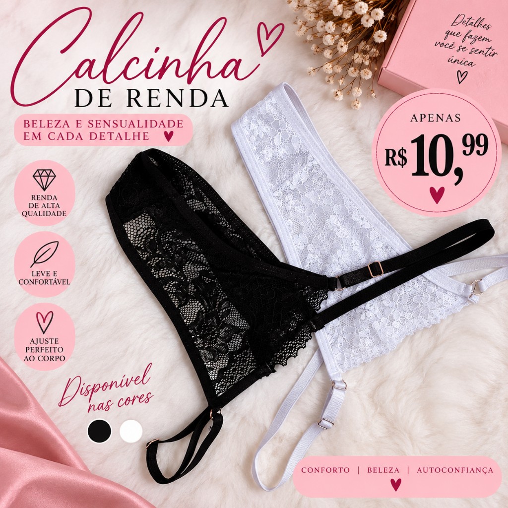 Calcinha fio renda