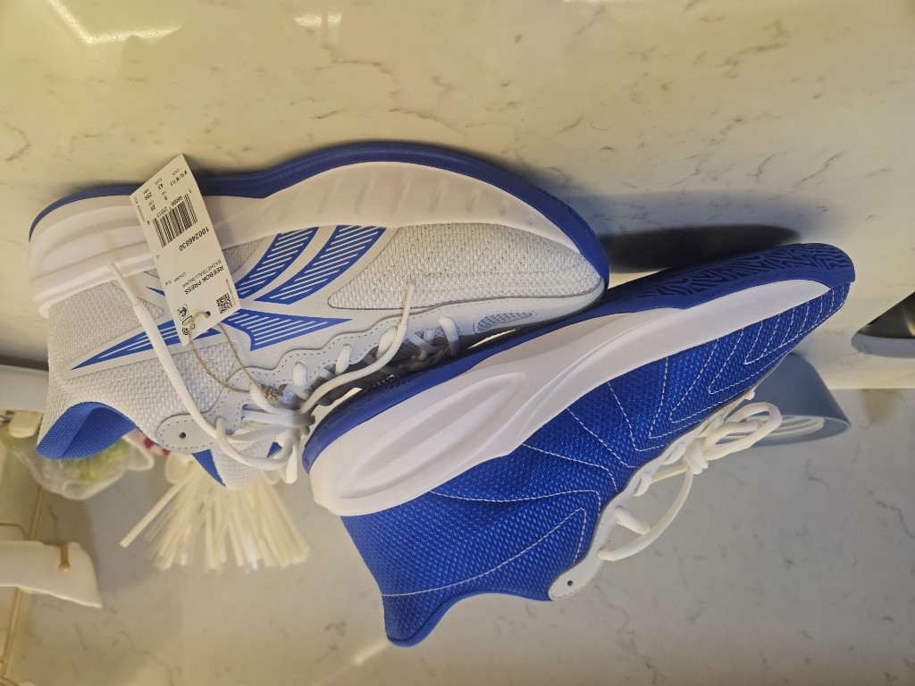 TENIS REEBOK BLANCOS Y AZUL 28 CM