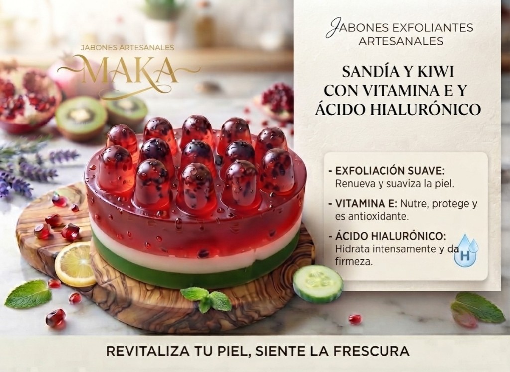 MAKA jabon exfoliante sandia y kiwi