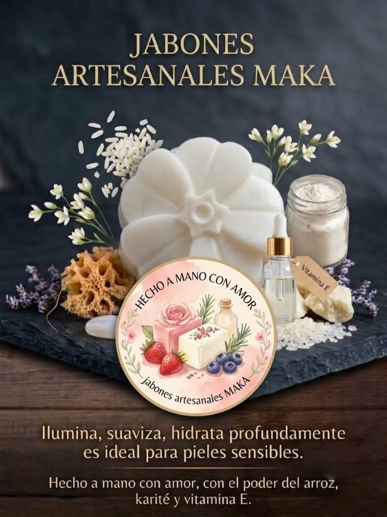 Jabones artesanales MAKA arroz karite