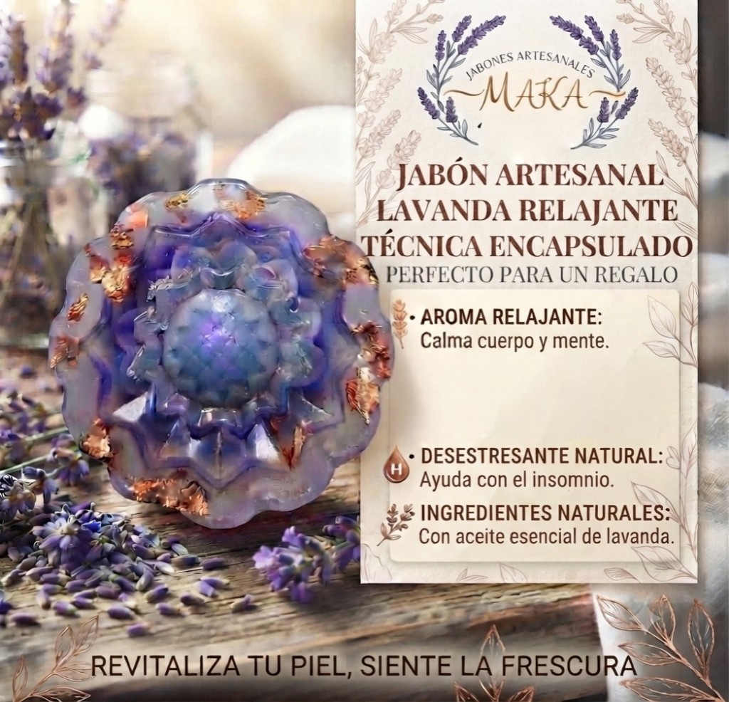 Maka jabon artesanal lavanda