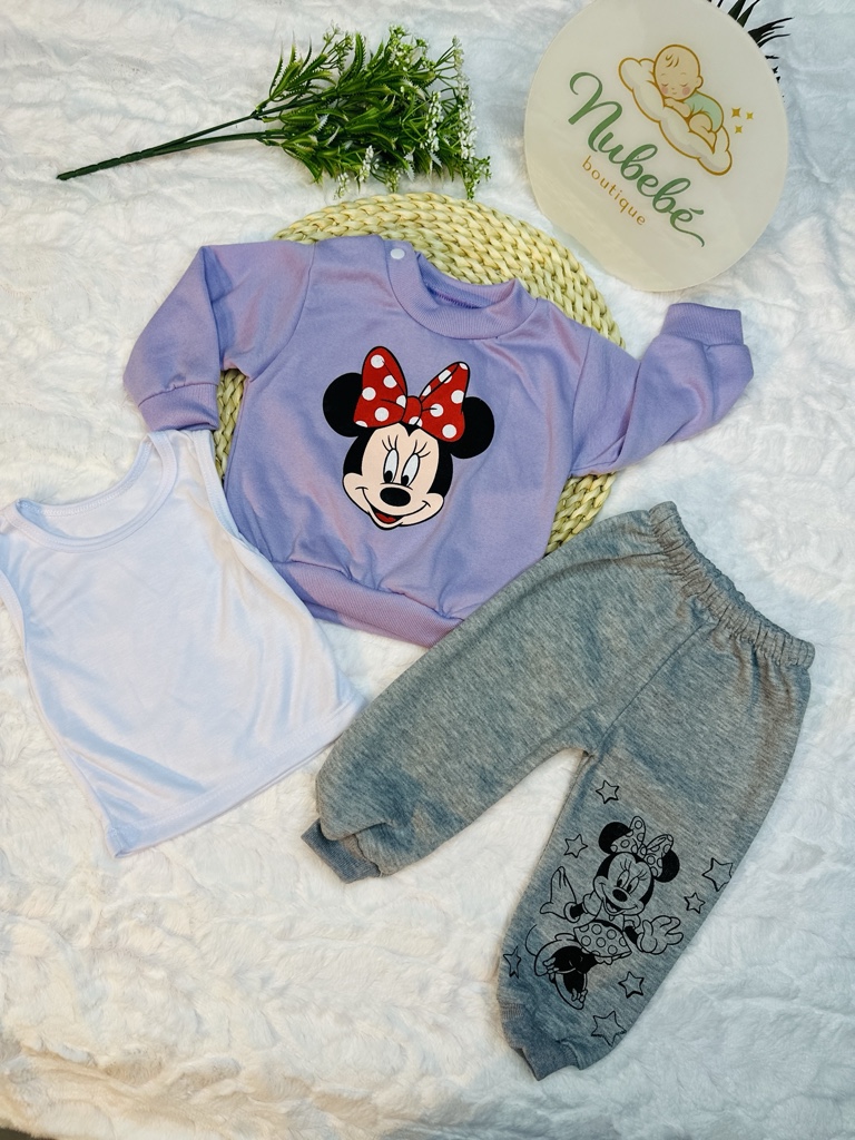 Conjunto con sudadera Minnie