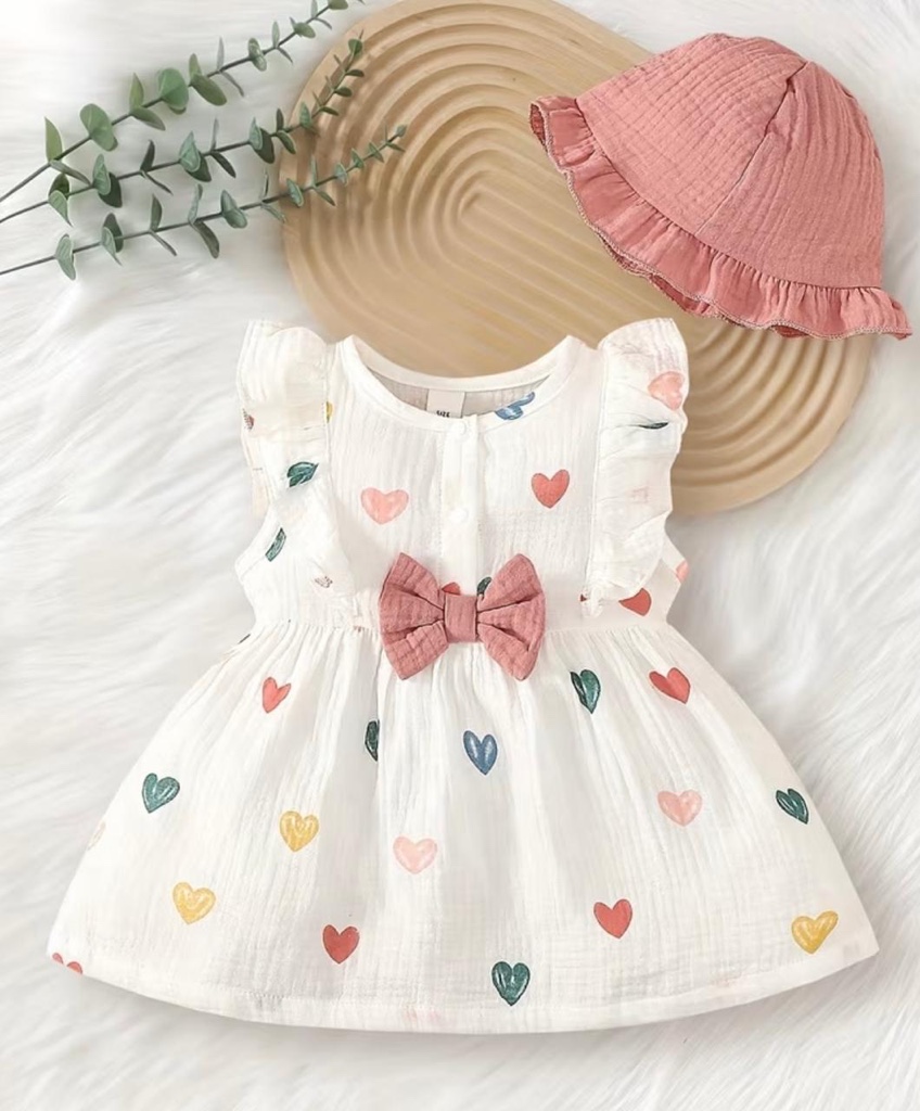 Vestido corazones de colores