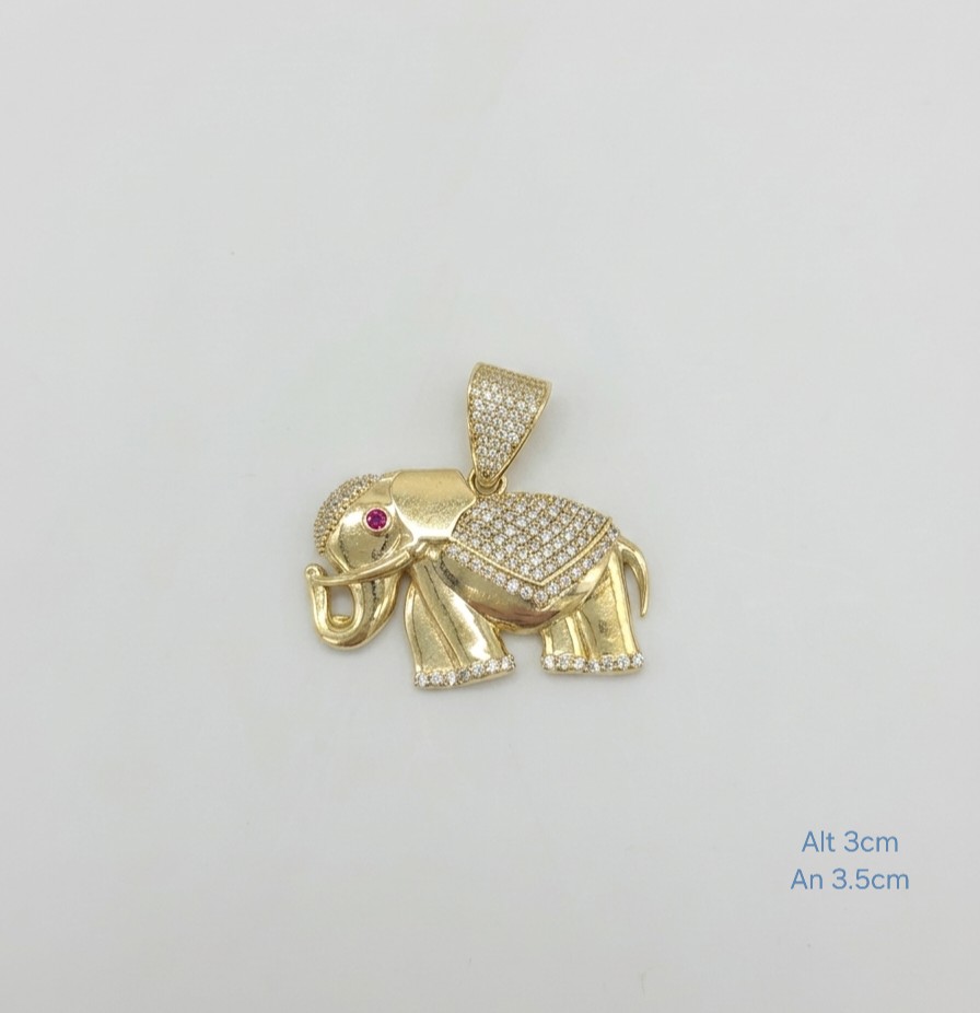 Dije de elefante en oro 10k
