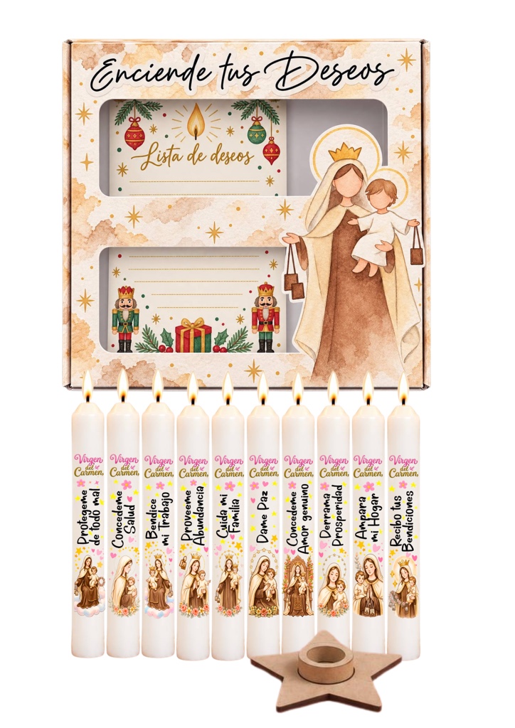 Set de 10 velitas • Virgen María