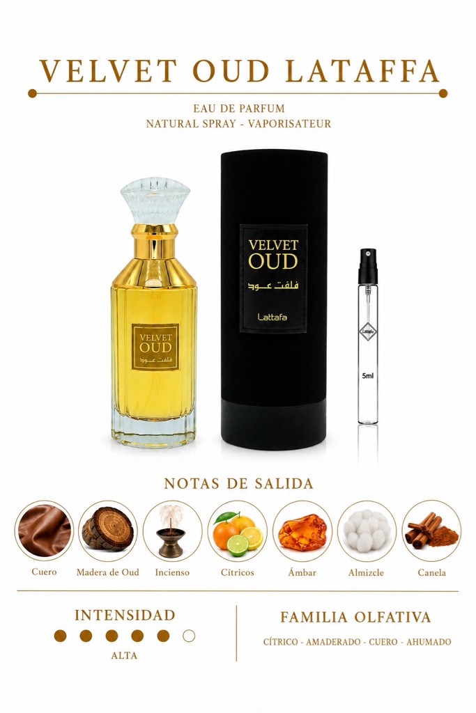 Velvet oud- Lattafa- 5 ml