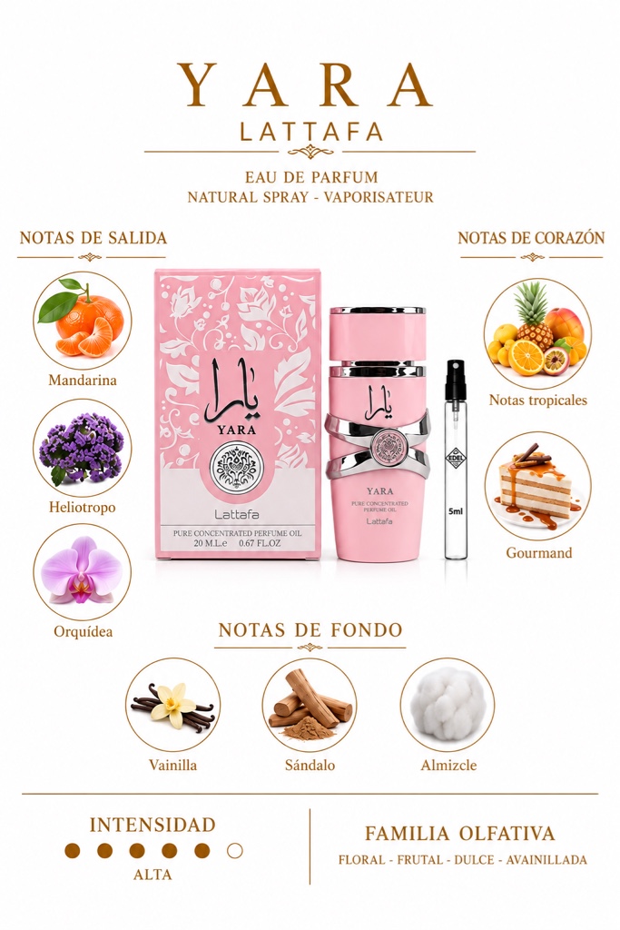 Yara rosa -Lattafa - 5 ml