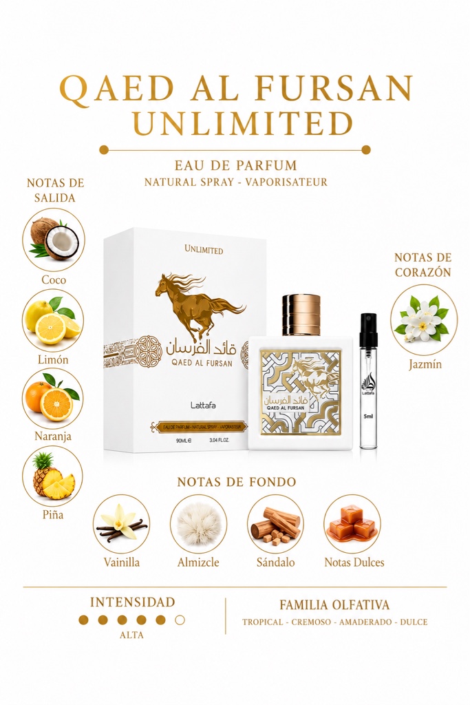 Qaed Al Fursan Unlimited  -Lattafa  -5 ml