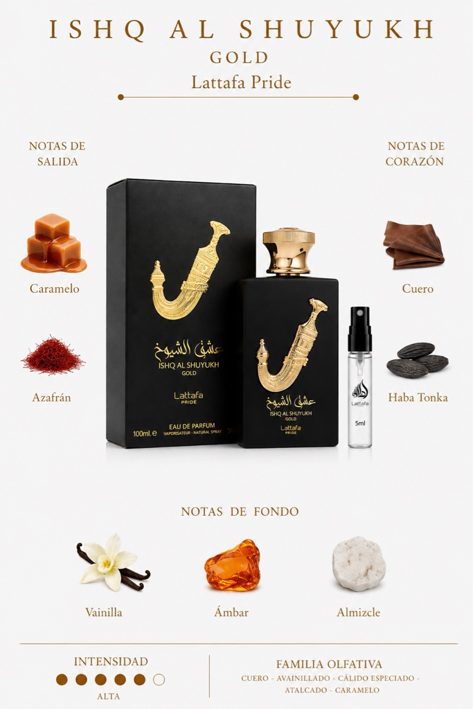 Ishq Al Shuyukh Gold - Lattafa - 5 ml