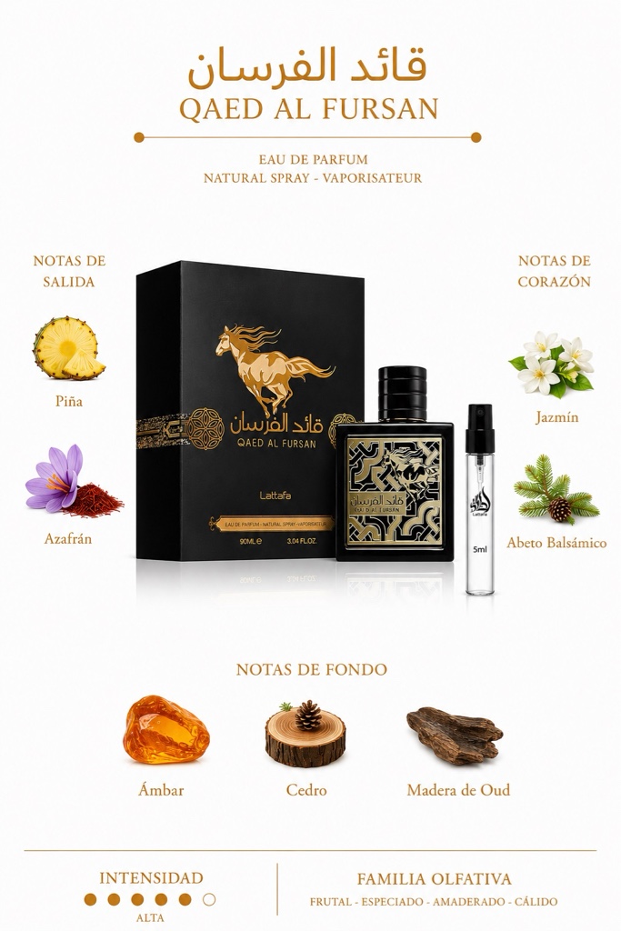 Qaed Al Fursan black - Lattafa- 5 ml