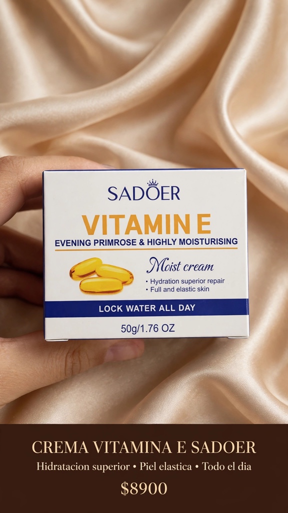 Crema facial hidratante con Vitamina E y Onagra