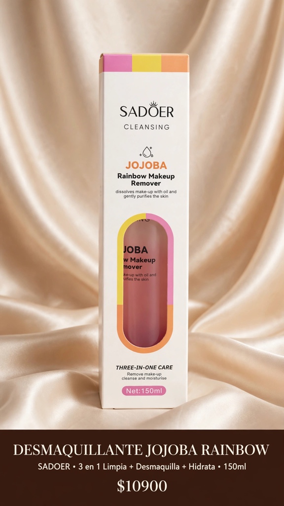 Desmaquillante trifasico con aceite de jojoba
