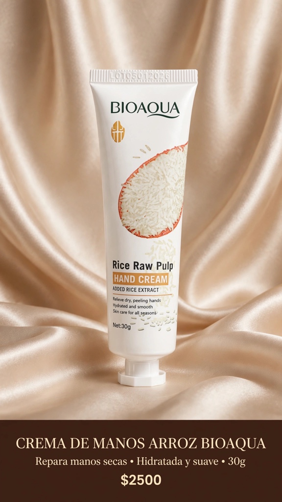 Crema de manos arroz