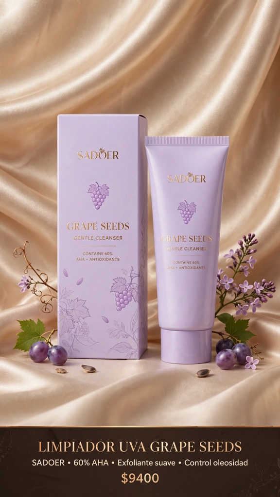 Limpiador facial antioxidante semillas de uva