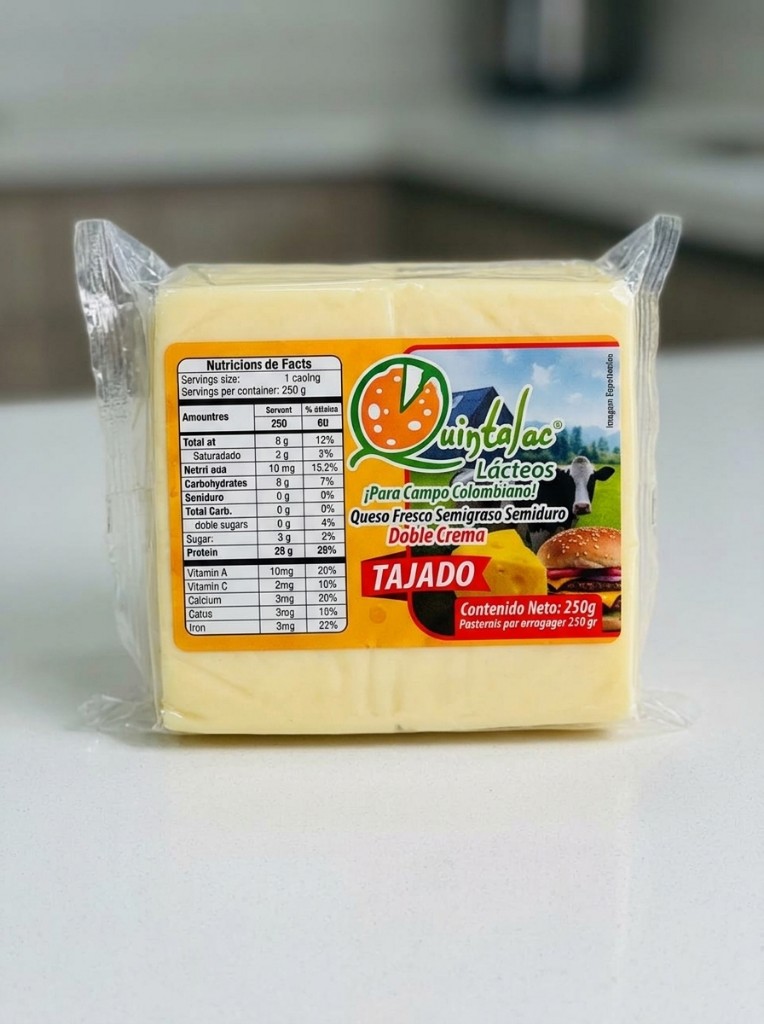 QUESO DOBLE CREMA TAJADO 1/2 LIBRA