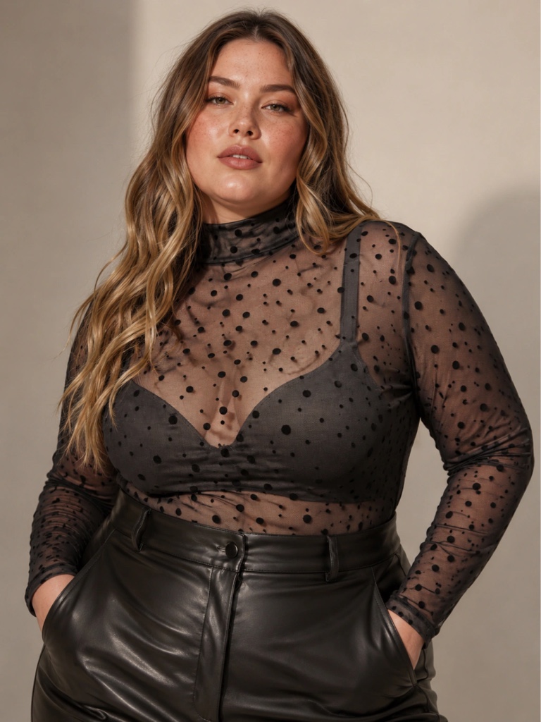 Top negro transparencias microtul