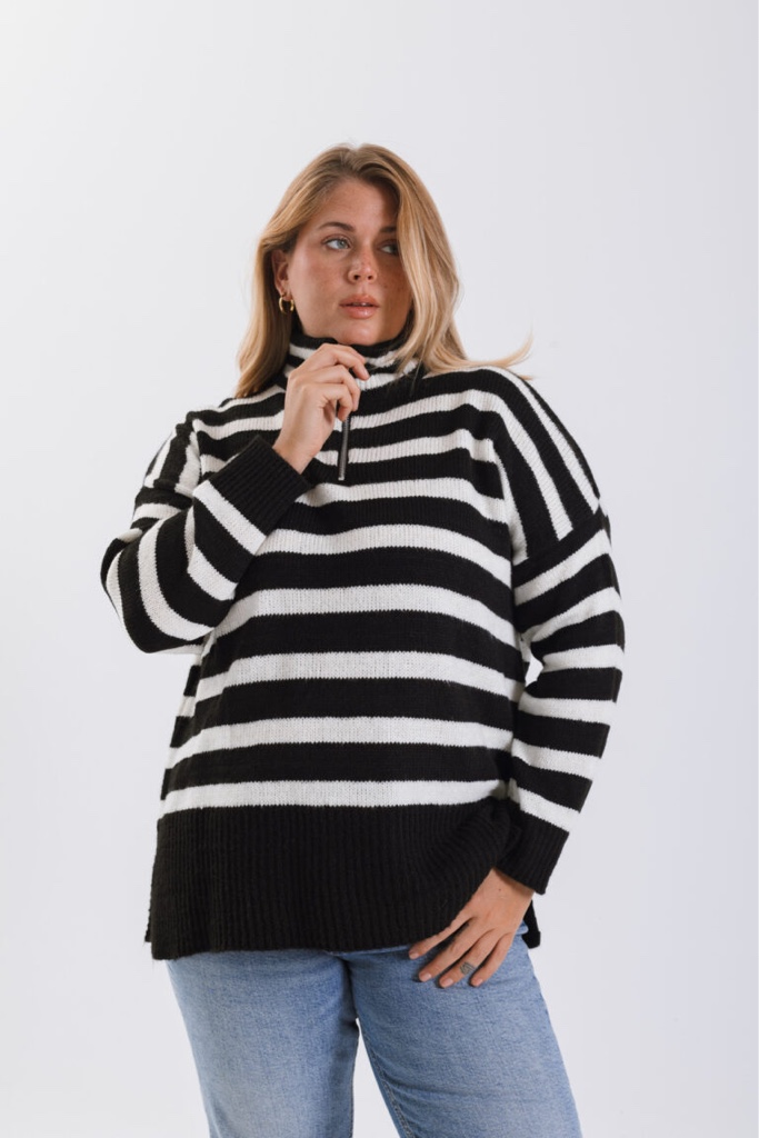 Sweater polera con cierre
