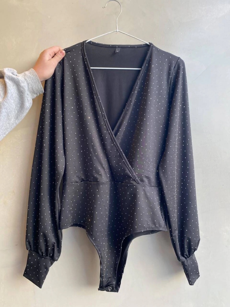 Body negro strass