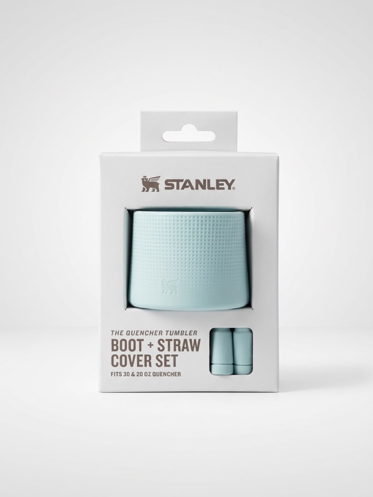 Stanley boot + straw cover set azul