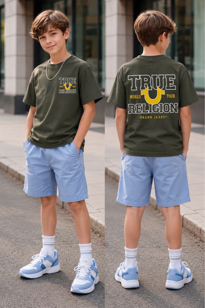 Playera True Religión Verde Talla 8