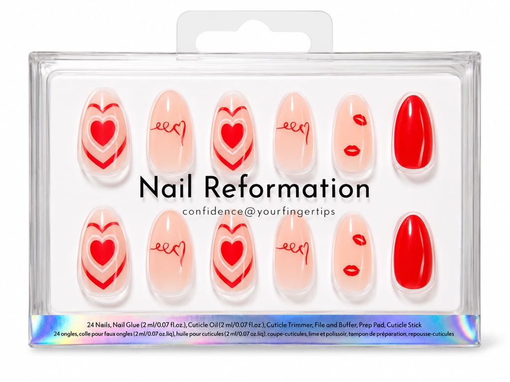 Nail Reformation uñas postizas rojas