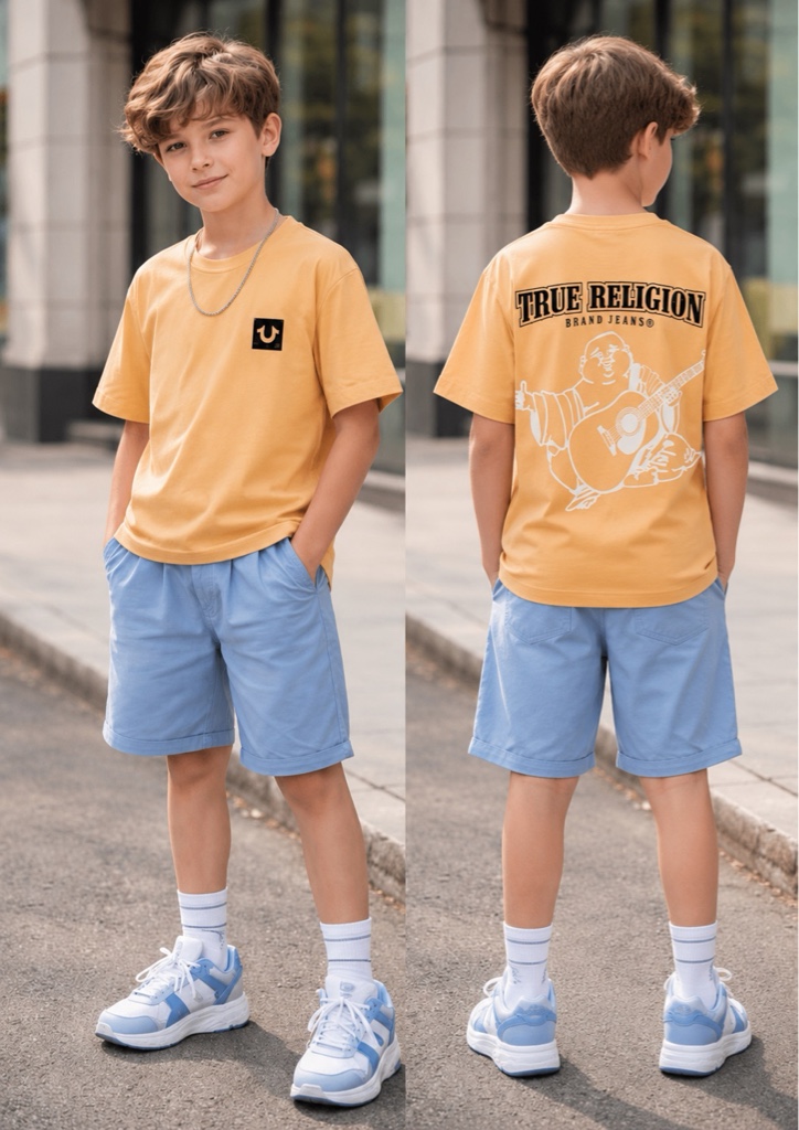 Playera True Religion 8 Naranja