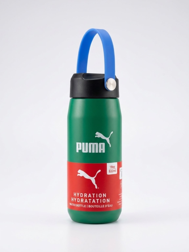 Puma botella hidratación verde