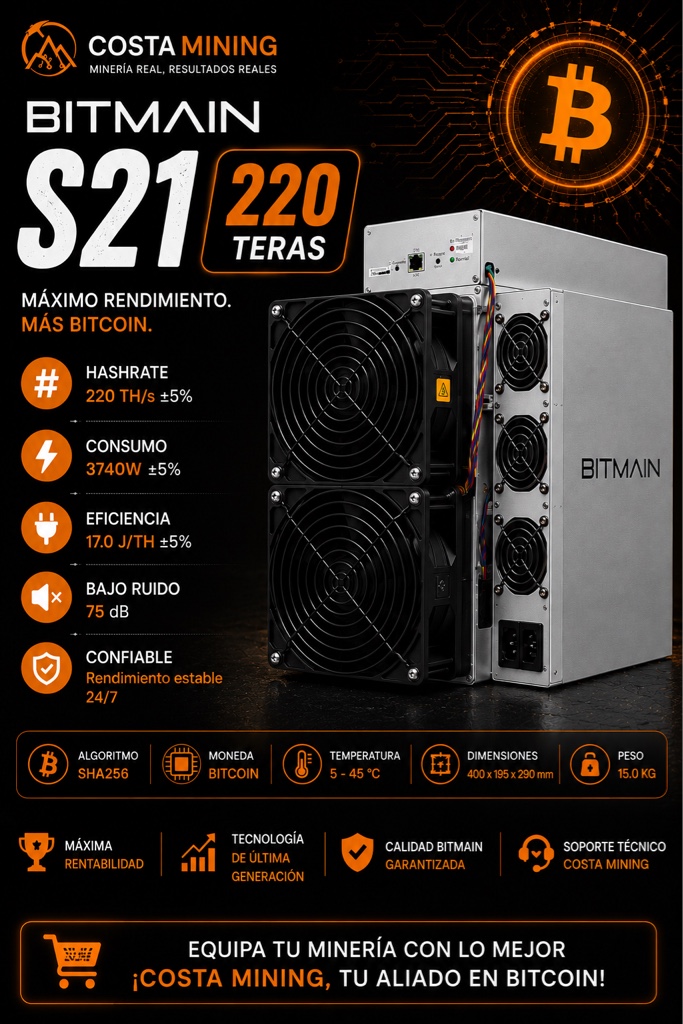 BITMAIN S21 PRO 220 TH/s