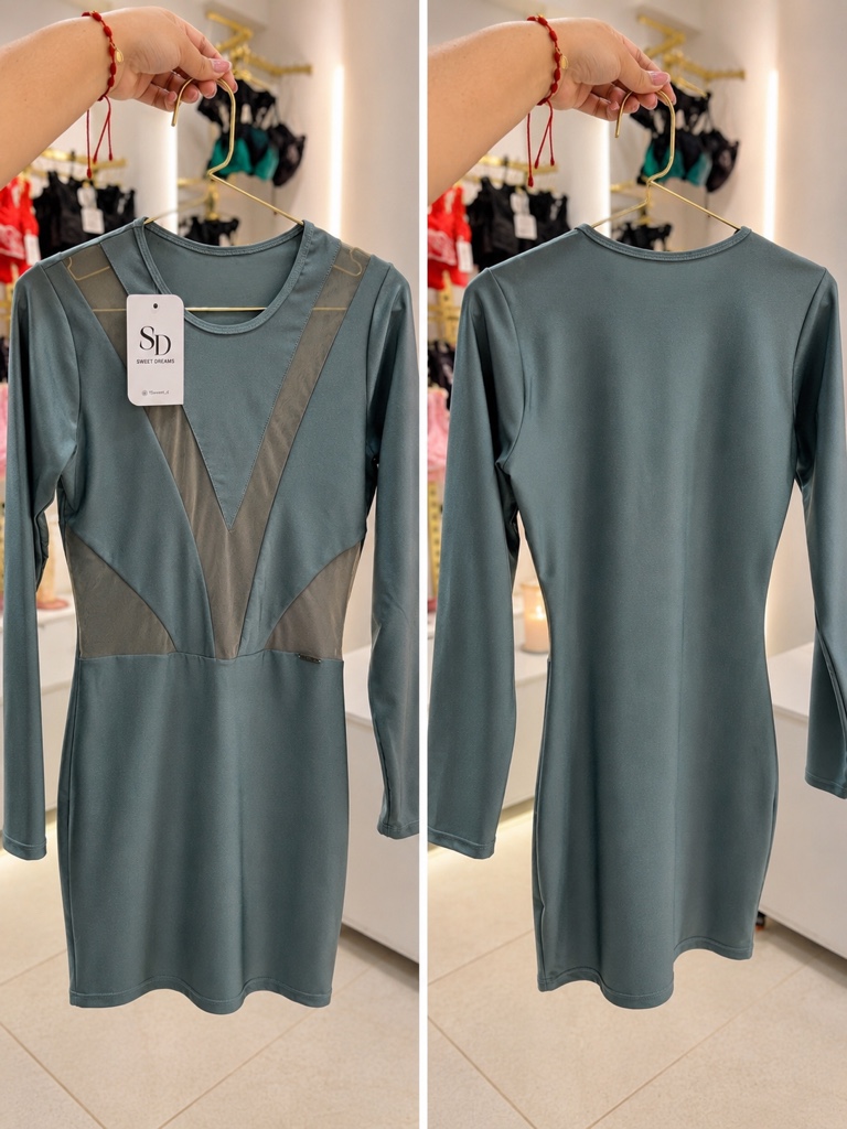 Vestido verde oliva