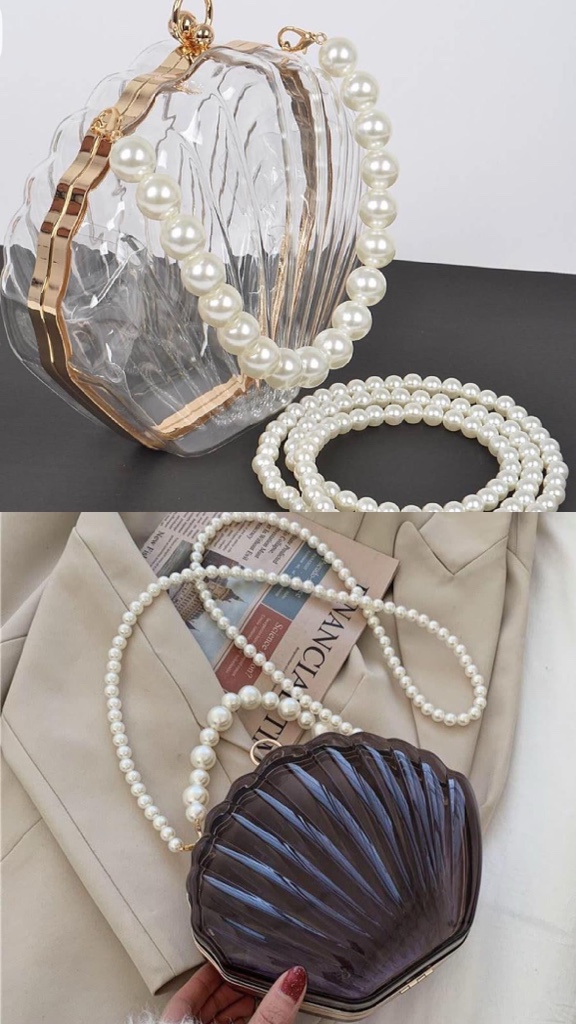Bolso concha perlas