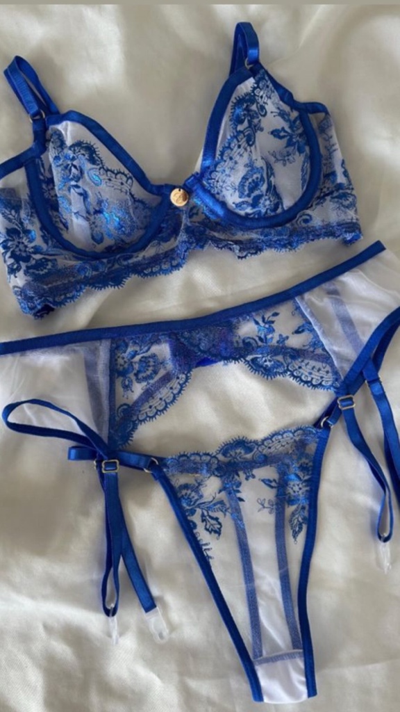 Set liguero azul