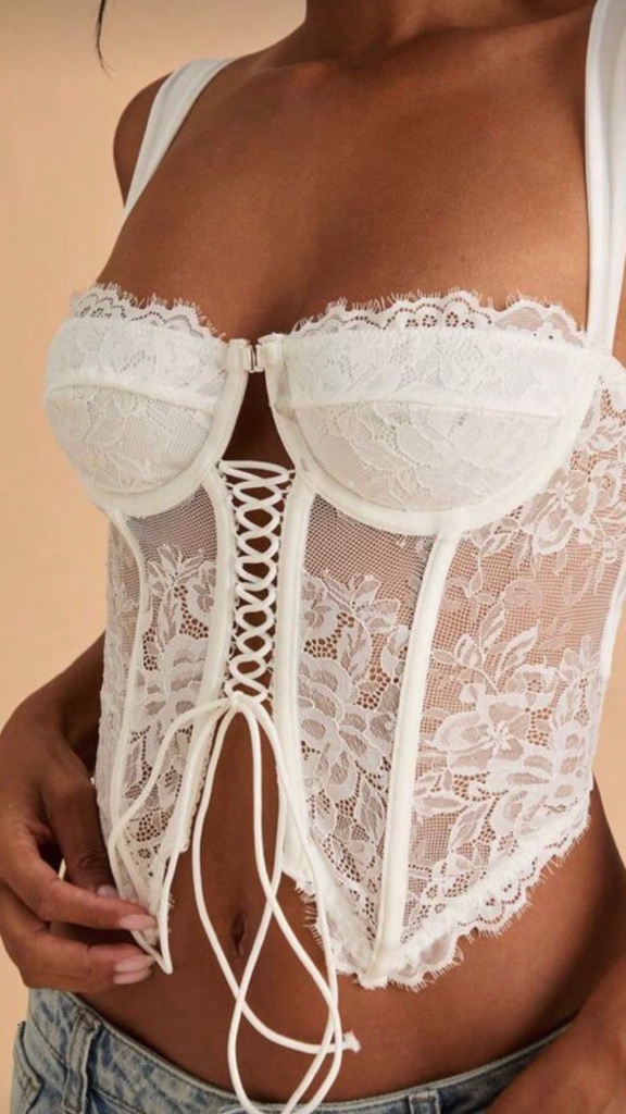 Corset encaje blanco