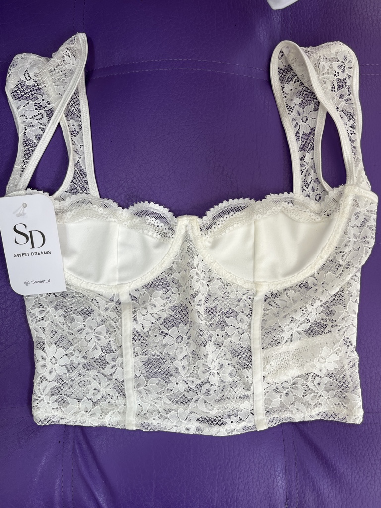 Crop top encaje