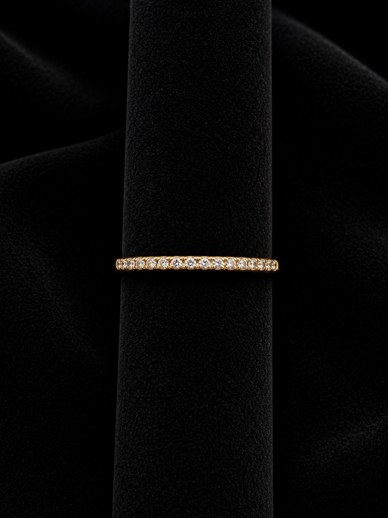 Anillo enjoyado piedra blanca OL
