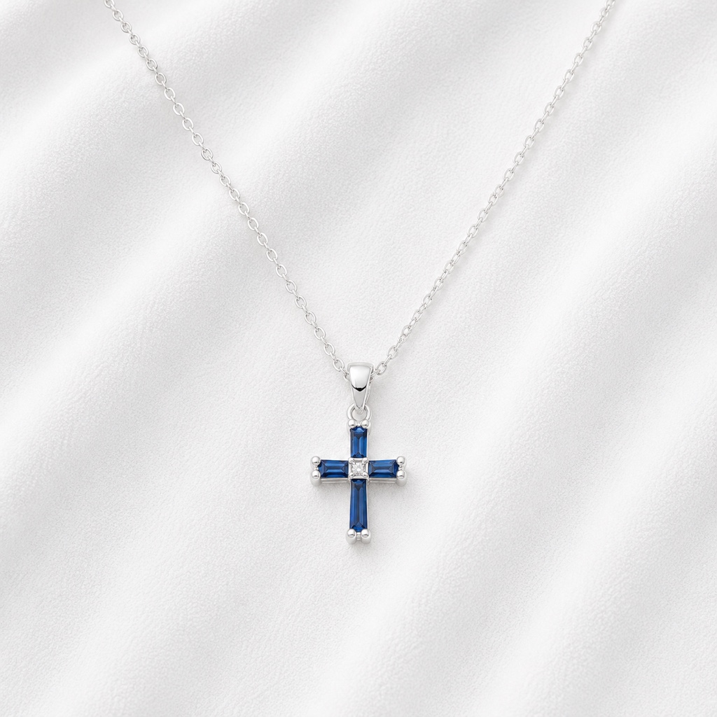 Dije de Cruz azul y gris